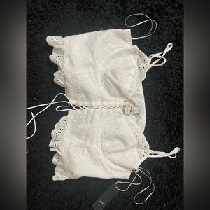 West of Melrose Eyelet Corset Top (XL)